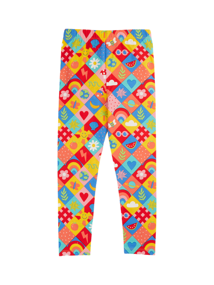 Frugi Kids' Libby Printed Leggings, Favourite Things - view 2, Favourite Things