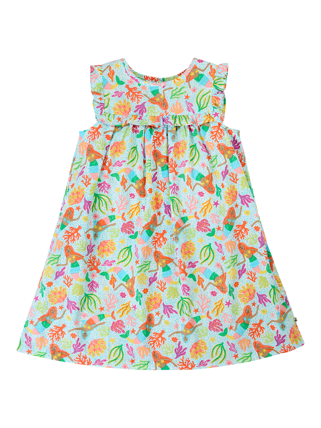 frugi mermaid dress Frugi Spring Skater Dress - St Agnes Mermaid Magic