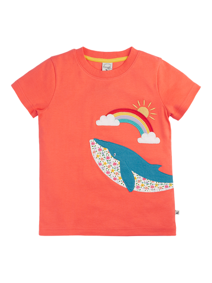 Frugi Kids' Scout Applique T-Shirt, Dahlia, Dahlia