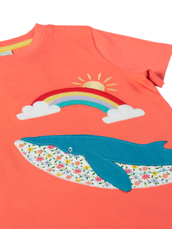 Frugi Kids' Scout Applique T-Shirt, Dahlia - view 2, Dahlia