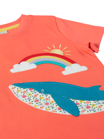 Frugi Kids' Scout Applique T-Shirt, Dahlia - view 2, Dahlia