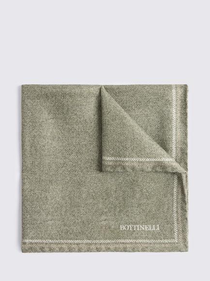 Moss Italian Silk Double Faced Pocket Square, Sage