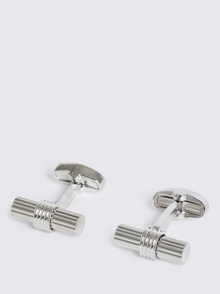 Moss Barrel Cufflinks, Silver, Silver