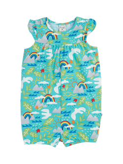 Frugi Baby Hallie Short Romper, Happy Hikes, Happy Hikes