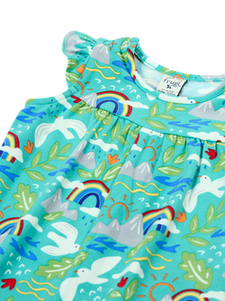Frugi Baby Hallie Short Romper, Happy Hikes - view 2, Happy Hikes