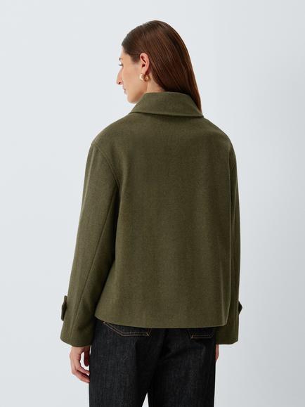 John Lewis City Coat, Khaki - view 2, Khaki
