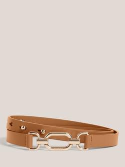 Hobbs Cecelia Chain Buckle Pure Leather Belt, Tan