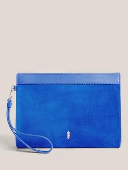 Hobbs Catherine Leather Wristlet Bag, Pink, Azure Blue