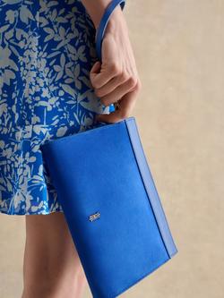 Hobbs Catherine Leather Wristlet Bag, Pink - view 2, Azure Blue