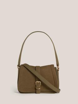 Hobbs Wren Suede Crossbody Bag, Olive, Dark Olive