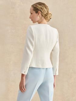 Hobbs Otillia Peplum Hem Tweed Jacket, Ivory - view 2, Ivory