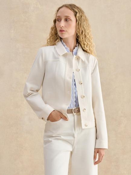 Hobbs Selbourne Boxy Jacket, Milky White