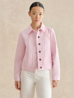 Hobbs Selbourne Boxy Jacket, Wisteria Pink