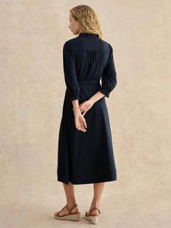 Hobbs Arya Cutwork Ruffle Dress, True Navy - view 2, True Navy