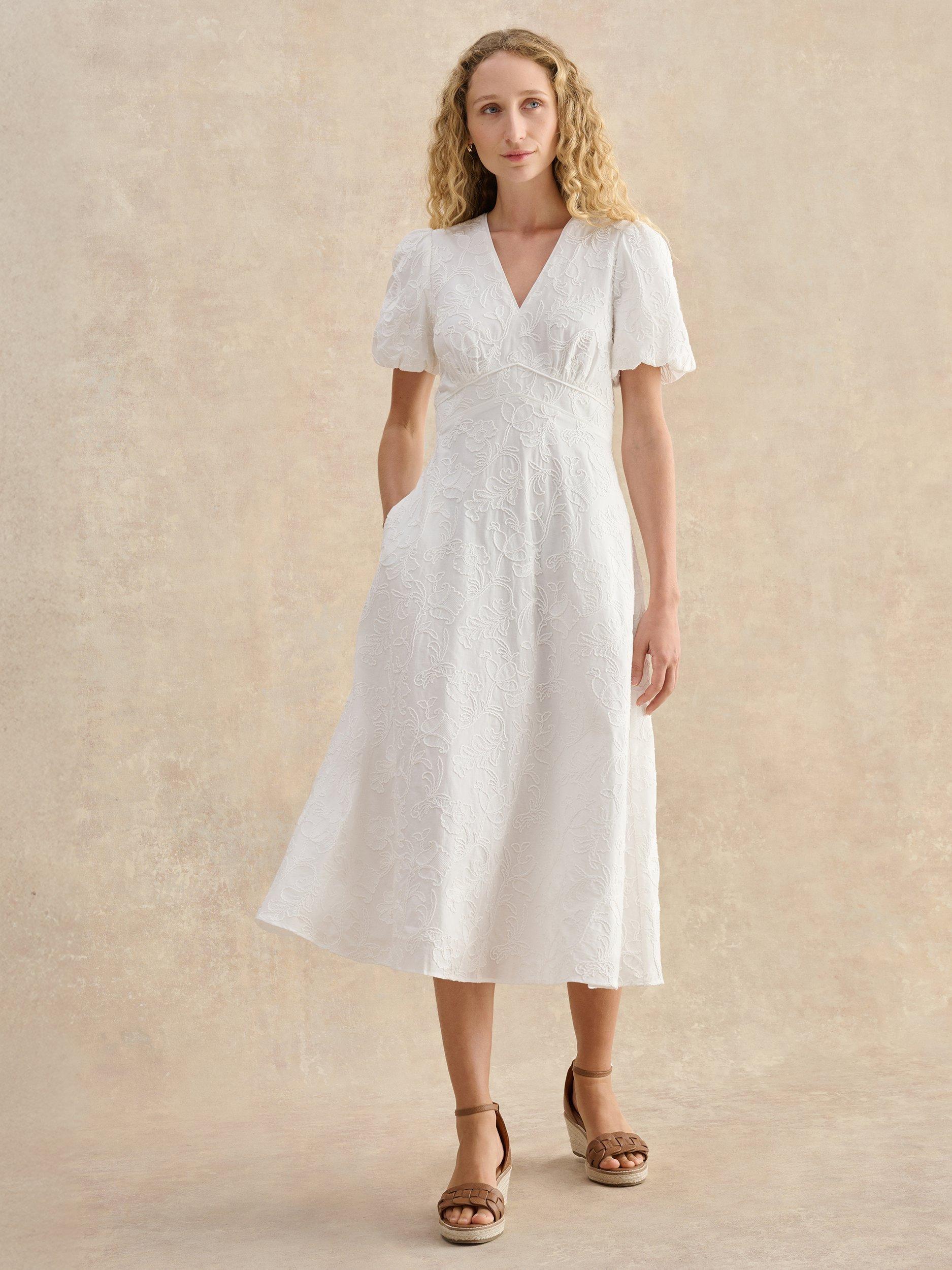 hobbs white lace dress Silk Dress Hobbs White Dress Made To Mesmerise: The Johanna Beautiful  Cutwork Lace Is