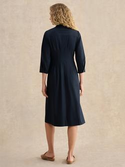 Hobbs Emmaline Pleated Shirt Dress, Navy - view 2, Navy