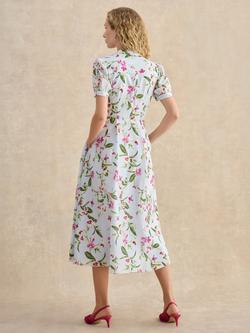 Hobbs Petite Clarissa Floral Shirt Dress, Pale Blue/Multi - view 2, Pale Blue/Multi