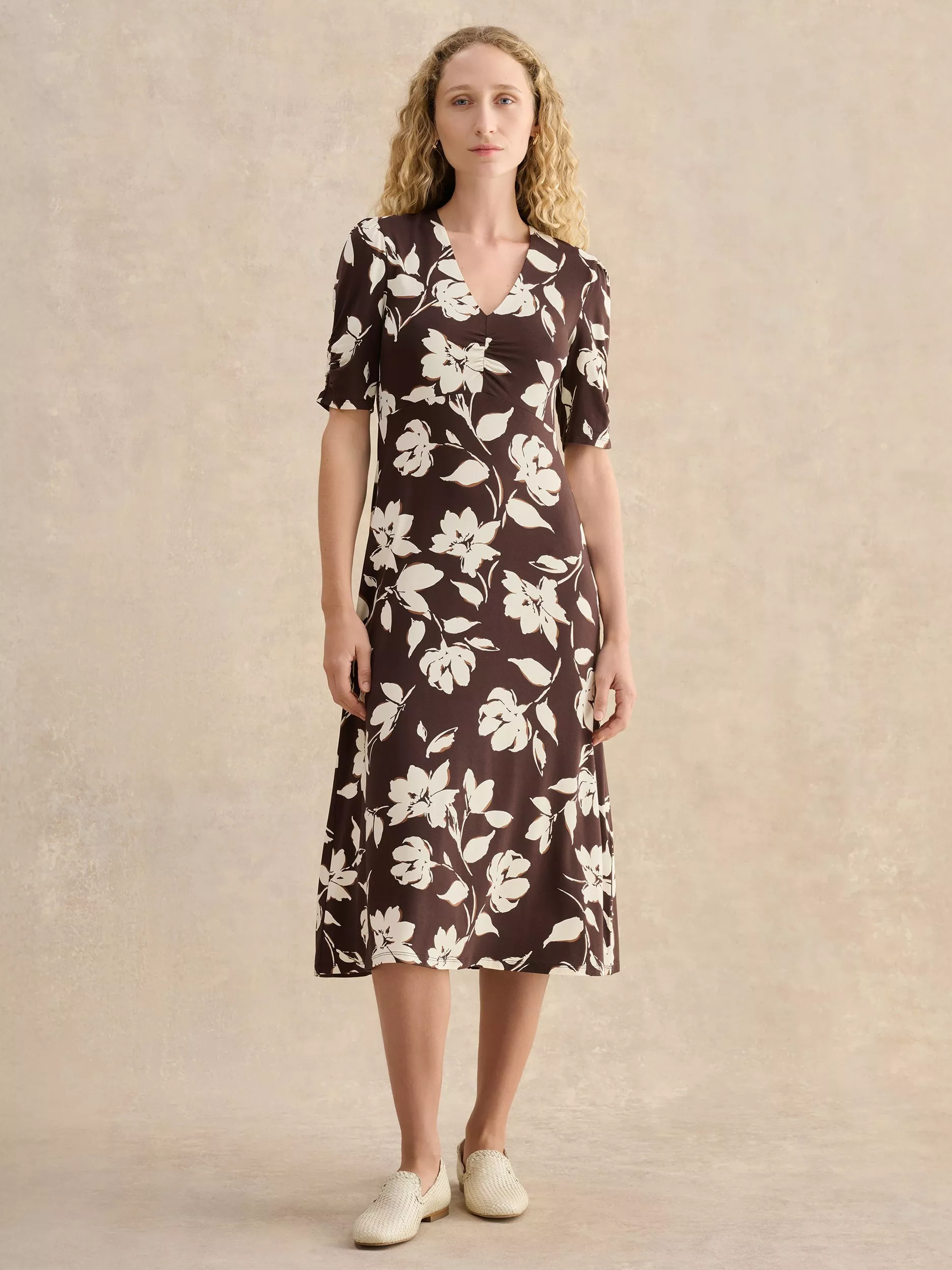 brown african print dresses UGONNA AFRICAN PRINT DRESS – KENOA MAISON main image 0