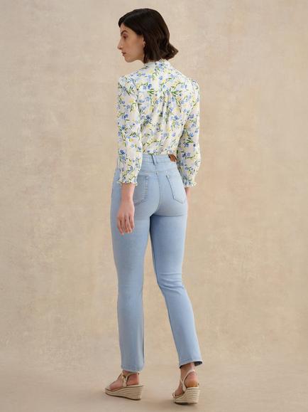 Hobbs Macy Slim Leg Jeans, Light Wash - view 2, Light Wash