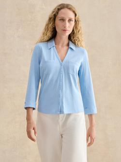 Hobbs Zariah Slub Shirt, Maya Blue