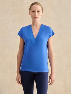 Hobbs Jonie V-Neck Top, French Blue, French Blue