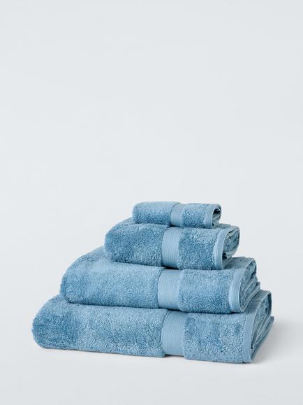 John Lewis Egyptian Cotton Towels, Lake Blue