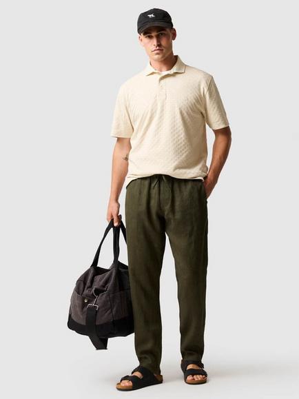 Rodd & Gunn Linen Resort Trousers - view 2, Dark Olive