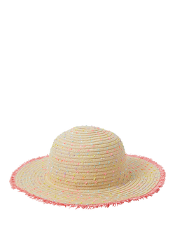 Angels by Accessorize Kids' Speckled Floppy Straw Hat, Multi - view 2, Multi