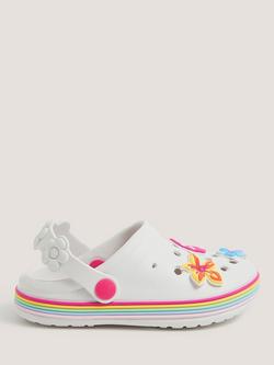 Monsoon Kids' Tropical Flower Clogs, White, White