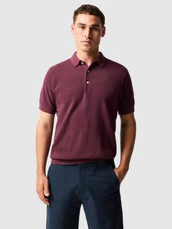 Rodd & Gunn Masons Knitted Cotton Polo, Oxblood