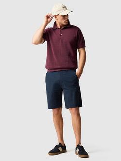 Rodd & Gunn Masons Knitted Cotton Polo - view 2, Oxblood