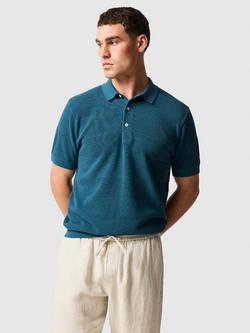 Rodd & Gunn Masons Knitted Cotton Polo, Teal