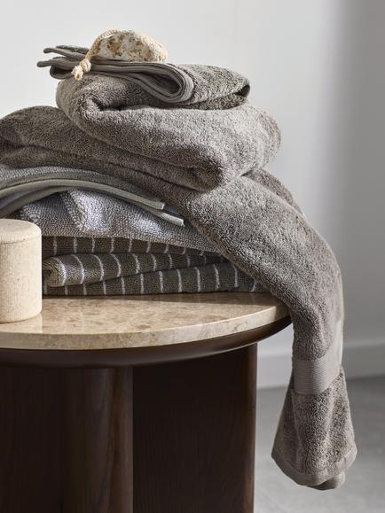 John Lewis Egyptian Cotton Marl Towels - view 2, Dove Grey / White