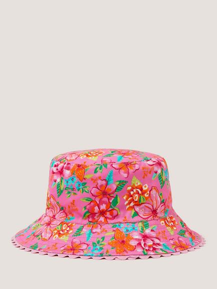 Monsoon Baby Reversible FloralHat, Multi - view 2, Multi