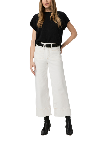 PAIGE Anessa High Rise Wide Leg Jeans, Toasted Ecru, Toasted Ecru