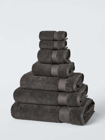 John Lewis Egyptian Cotton Signature Towels, Dark Cocoa