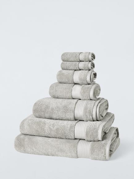 John Lewis Signature Cotton Towels, Light Grey