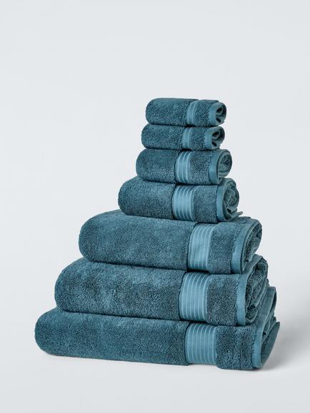 John Lewis Signature Cotton Towels, Loch Blue
