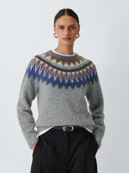 John Lewis Fair Isle Crew Neck Jumper, Fair Isle, Fairisle