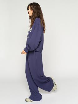 MOS MOSH Nima Wide Leg Joggers containing LENZING™ ECOVERO™ Viscose, Crown Blue - view 2, Crown Blue