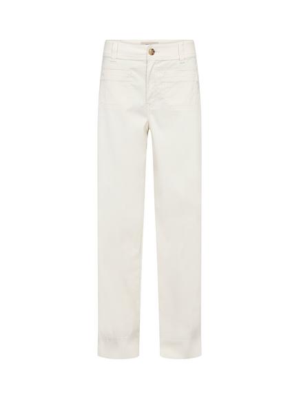 MOS MOSH Soey Tenna High Rise Straight Trousers, Ecru, Ecru