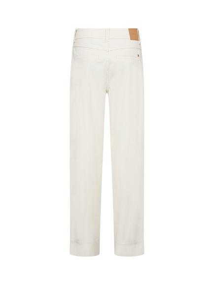 MOS MOSH Soey Tenna High Rise Straight Trousers, Ecru - view 2, Ecru