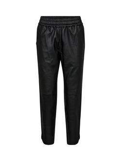 MOS MOSH Zabel Pure Leather Joggers, Black, Black