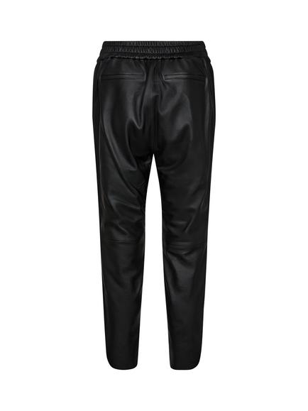 MOS MOSH Zabel Pure Leather Joggers, Black - view 2, Black