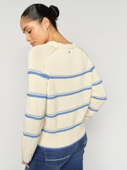 MOS MOSH Rola Stripe Jumper, Ultramarine - view 2, Ultramarine