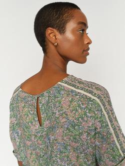 MOS MOSH Palma Orchid Floral Top containing LENZING™ ECOVERO™ Viscose, Turf Green - view 2, Turf Green