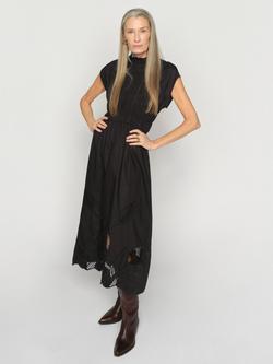 MOS MOSH Aria Cutwork Midi Dress, Black, Black