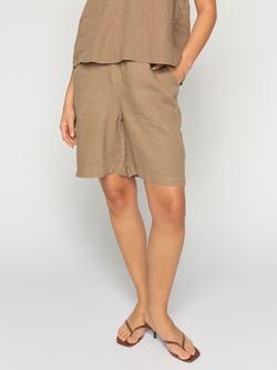 MOS MOSH Emmie Bermuda Pure Linen Shorts, Petrified Oak, Petrified Oak