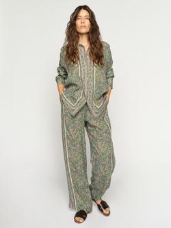 MOS MOSH Bala Orchid Trousers containing LENZING™ ECOVERO™ Viscose, Turf Green - view 2, Turf Green