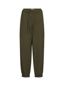 MOS MOSH Maison Stalom Turn Up Trousers, Olive Night, Olive Night